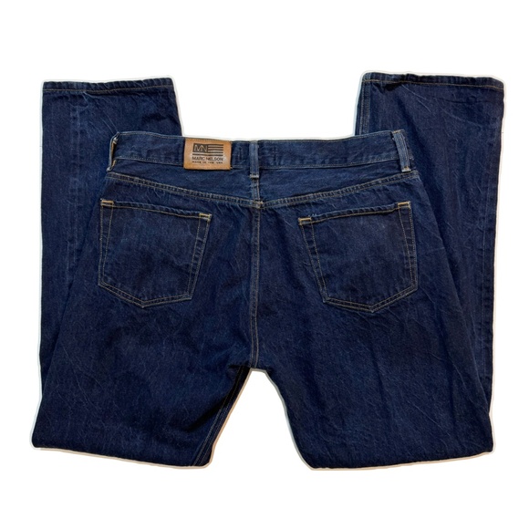 Marc Nelson Dark Wash Slim Straight Denim Jeans with Button Fly Size 38 - Picture 3 of 10